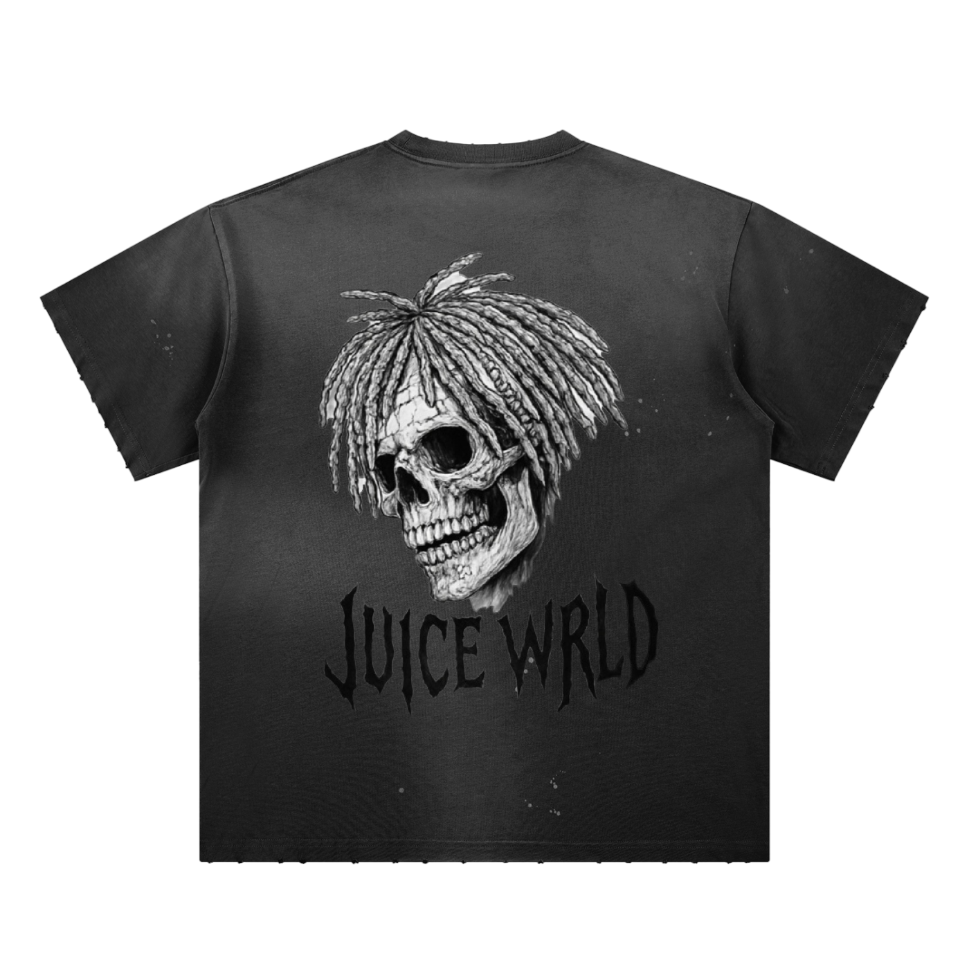 Hand-Frayed Sunfade Paint Splatter T-Shirt