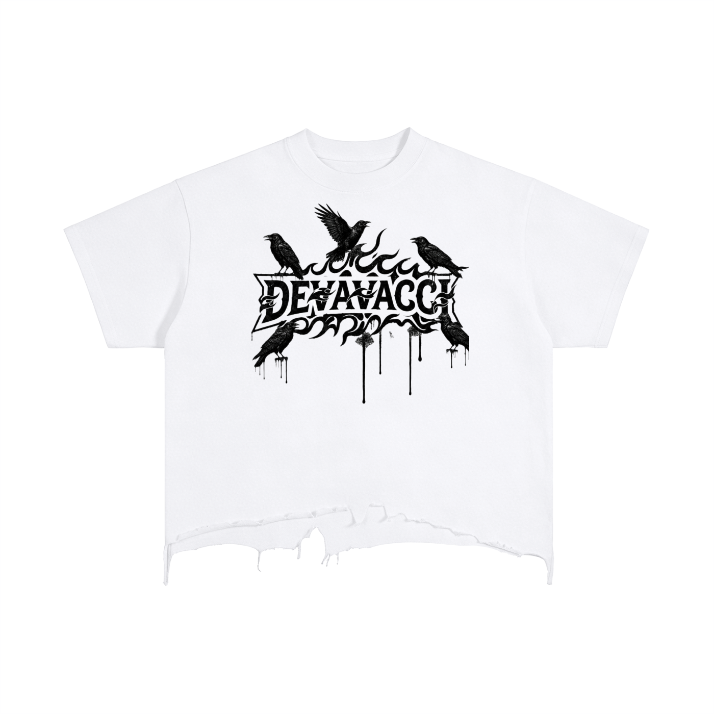 Vintage Wash Boxy Distressed Hem T-Shirt