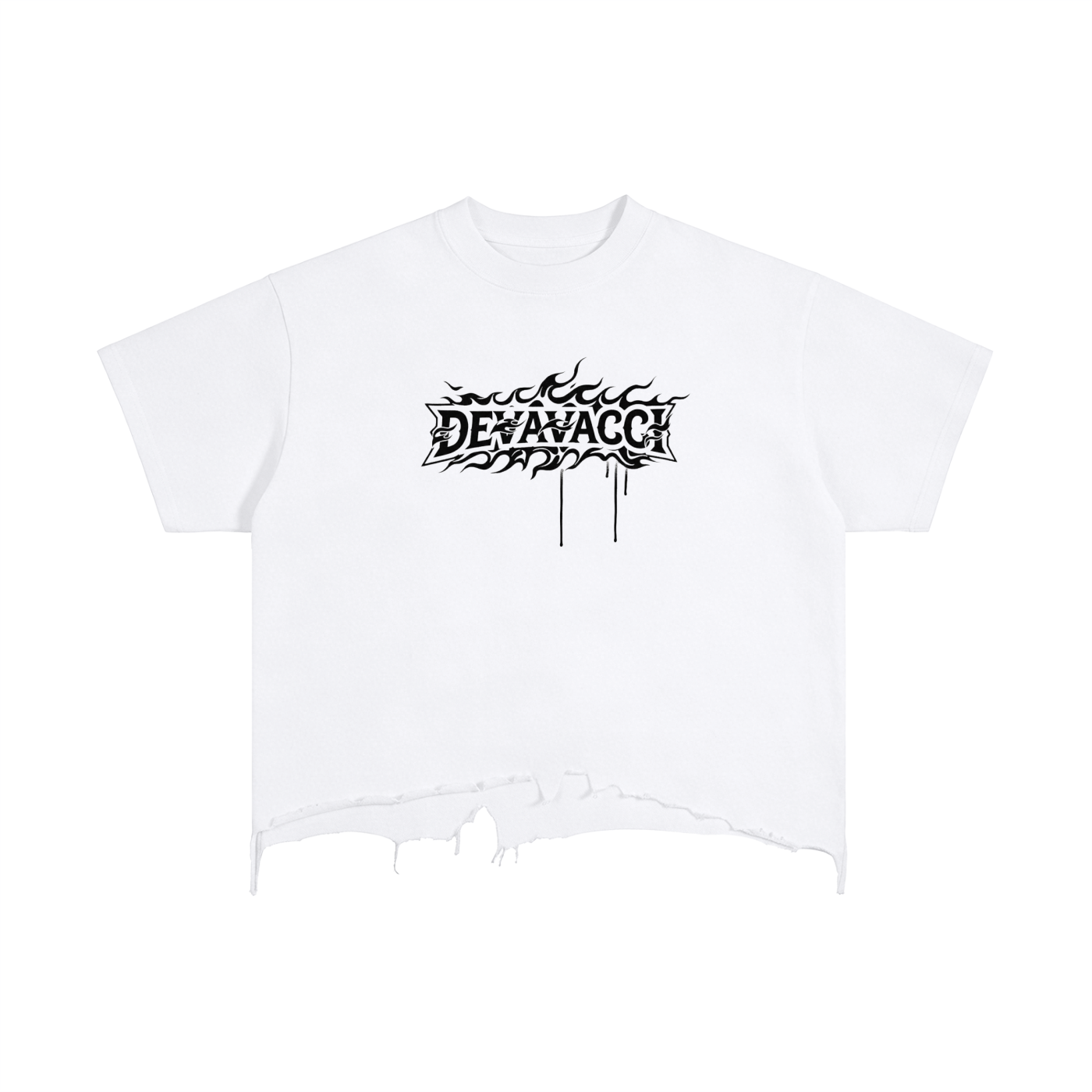Vintage Wash Boxy Distressed Hem T-Shirt