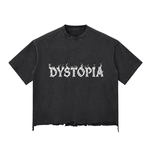 Snow Wash Raw-Hem Boxy T-shirt