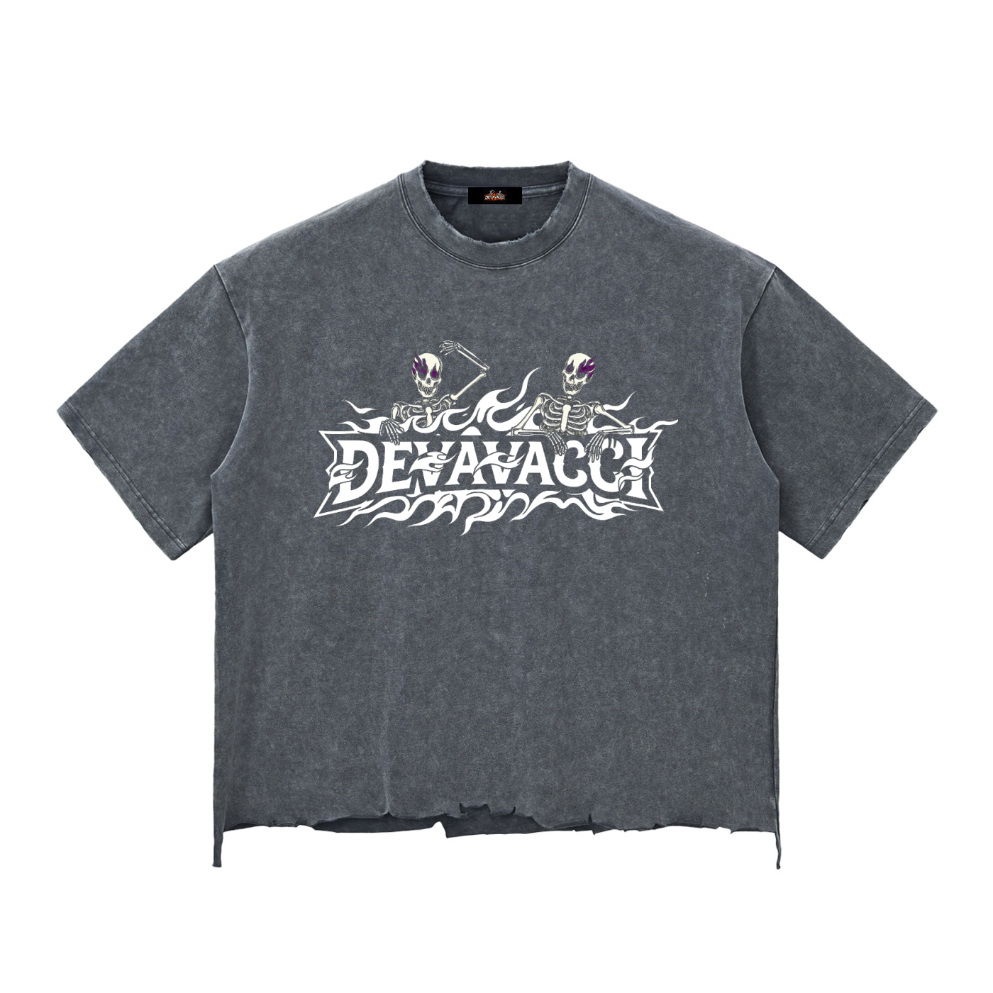 Snow Wash Raw-Hem Boxy T-shirt