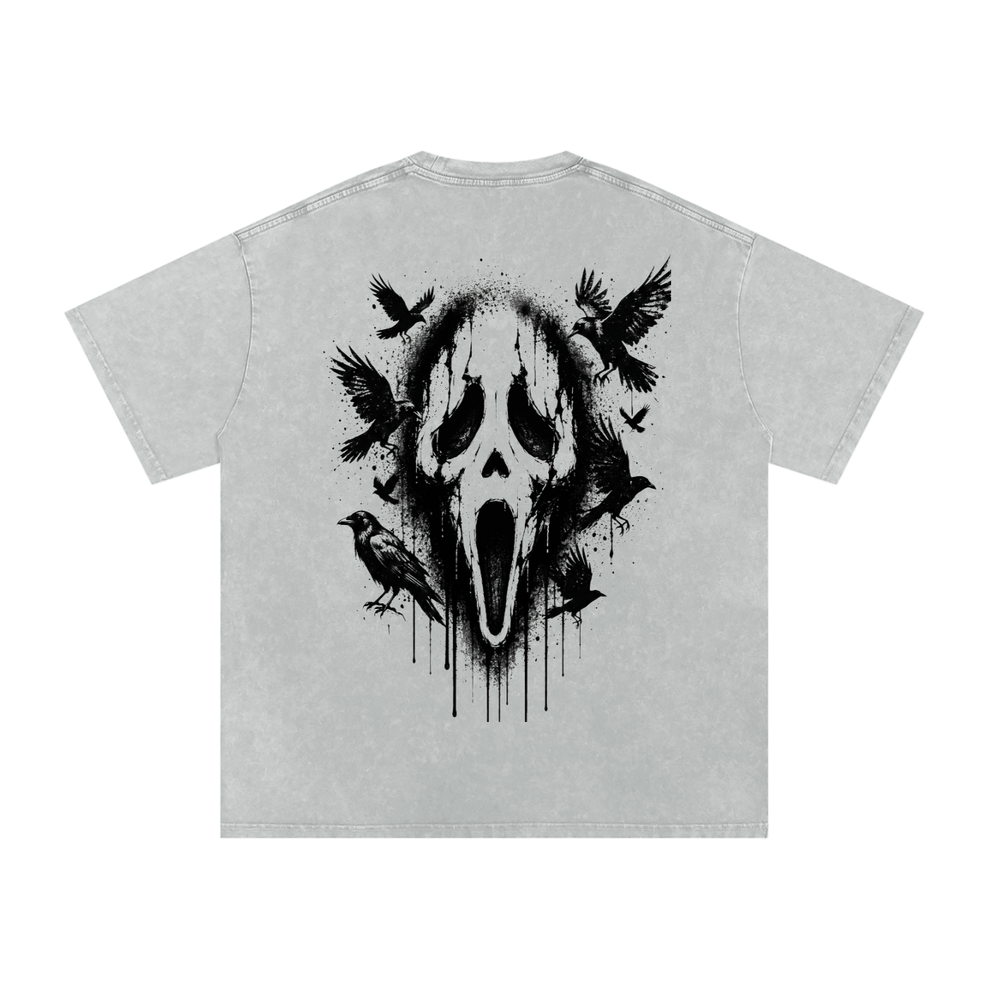 Snow Washed Oversized Cotton T-Shirt