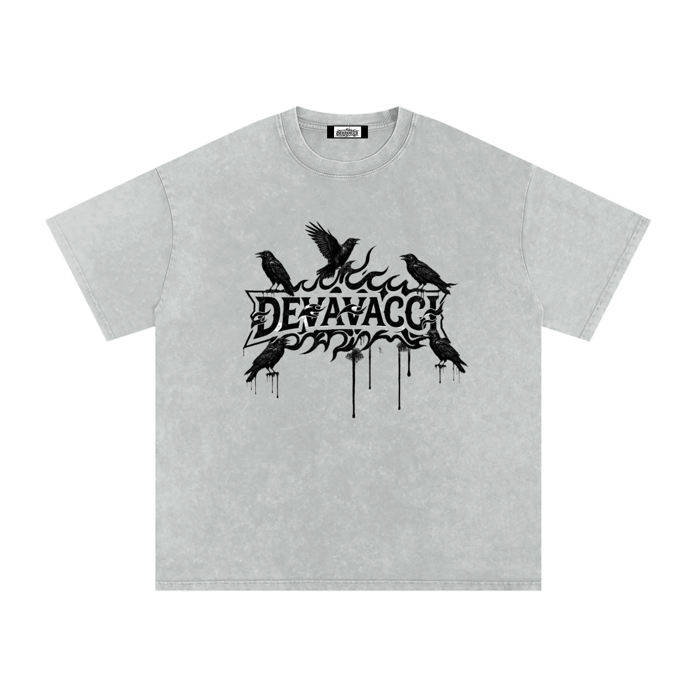Snow Washed Oversized Cotton T-Shirt